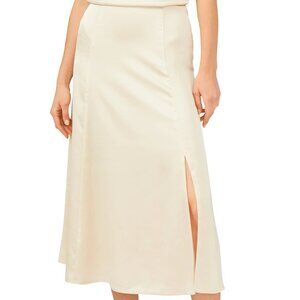NWT 1. State Satin Seamed Midi Skirt 6
